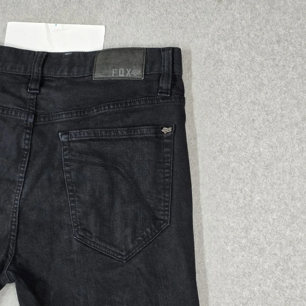 Fox Men Jeans Black 34 Denim Skinny 31.5